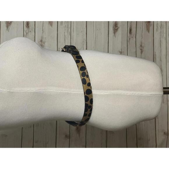 Vintage Casual Corner classic mob wife calf-hair leopard print belt Size Small